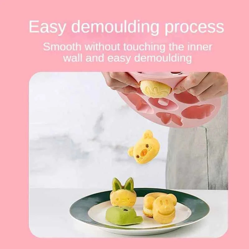 MOOZ Baby Food Molds Silicone Complementary Food Molds 7-Hole Split Pack with Lid Fresh-Keeping Food Box CWY023