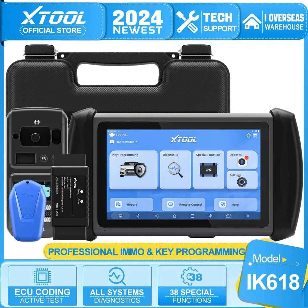 XTOOL InPlus IK618 Scanner - All-in-One OBD2 Automotive Diagnostic Tool with KC100, IMMO Key Programming for All Cars