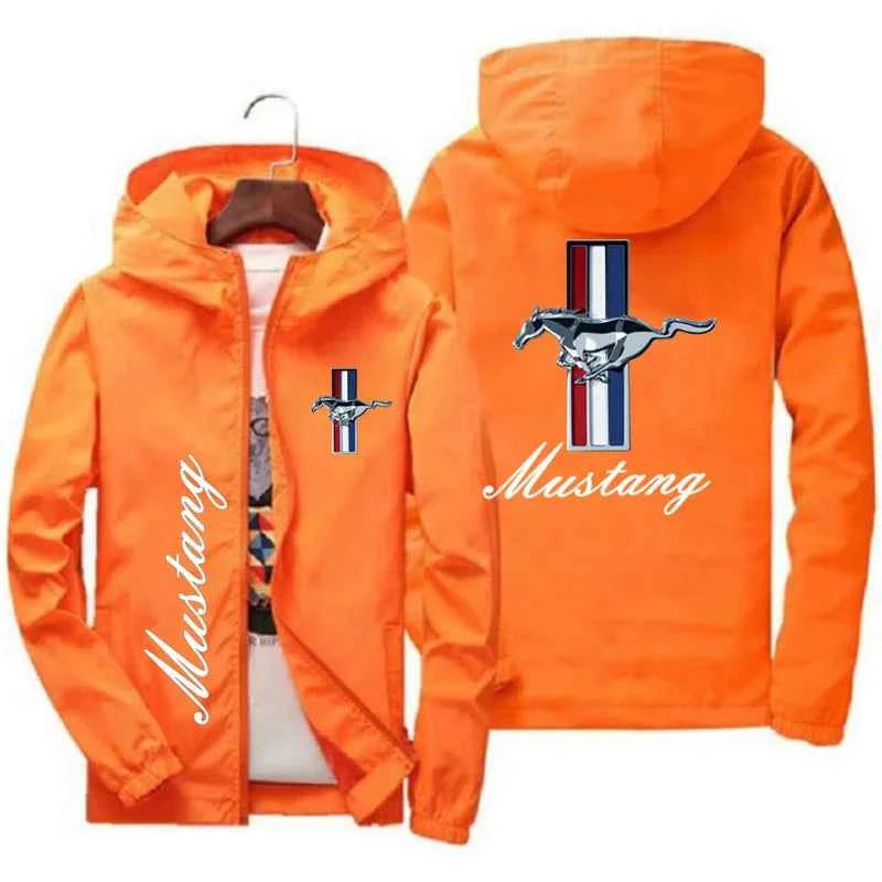 Ford Mustang Outdoor Casual Clothing - Versatile Fashion with Logo Printed Male Hood for Summer and Autumn