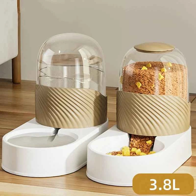 Gravity Dog Feeder and Water Dispenser - Automatic Large Capacity Pet Self Feeder Station for Dogs and Cats
