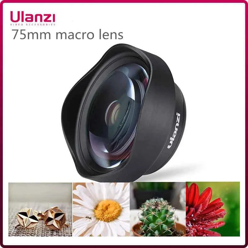 Ulanzi 75MM 10X Super Macro Lens Phone Camera Lens 17MM Thread Phone Lens with Clip for iPhone 15 14 Sumsang