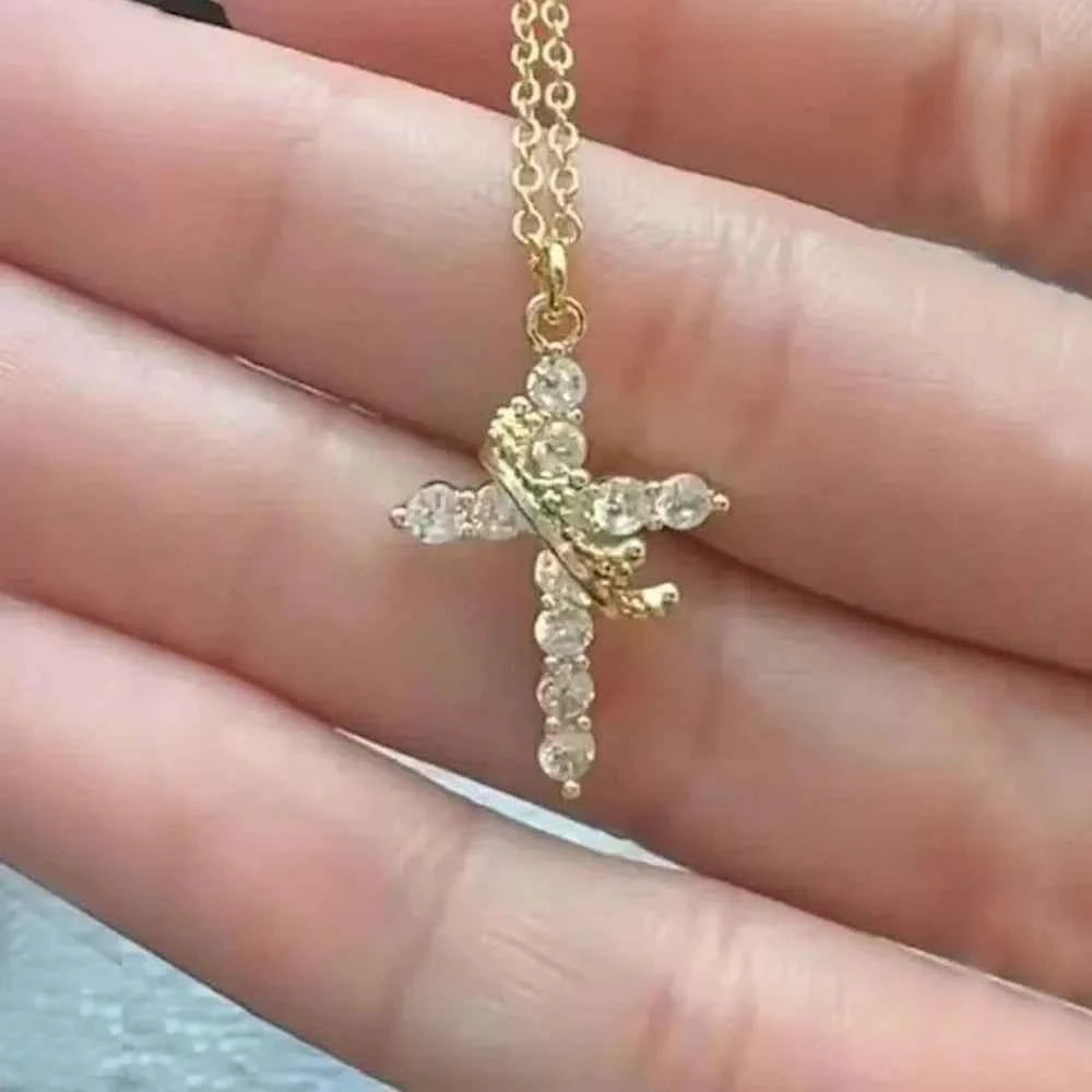 Rotatable Crown Cross Chain