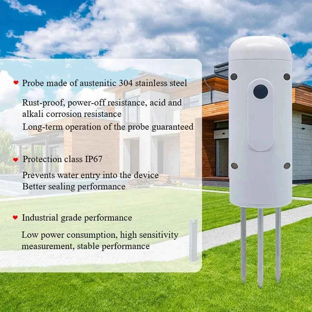 Tuya Smart Soil Tester - Waterproof Thermohygrometer for Garden Automation, Temperature and Humidity Meter, Irrigation Detector