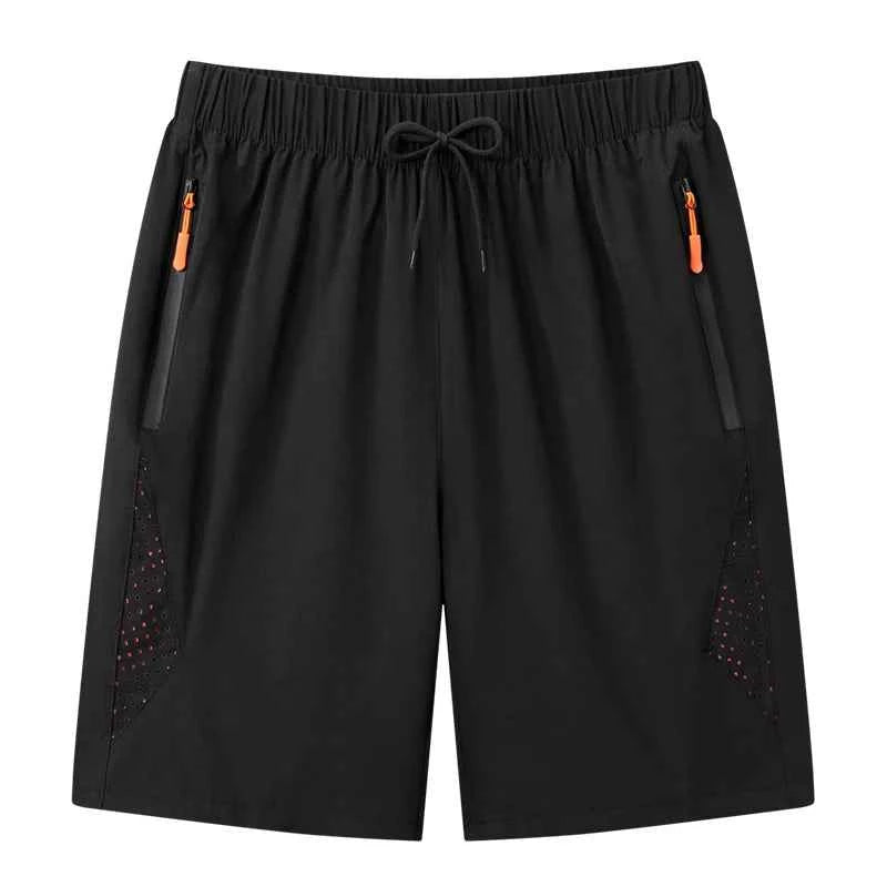 For 2024 Summer High Quality Breathe Shorts Men Casual Elastic Waist Men Quick Dry Fitness Jogging Beach Black Fashion Shorts