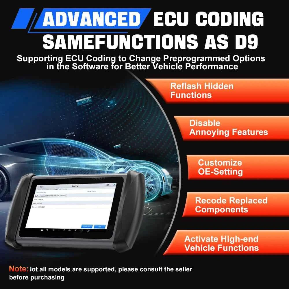 XTOOL InPlus IK618 Scanner - All-in-One OBD2 Automotive Diagnostic Tool with KC100, IMMO Key Programming for All Cars