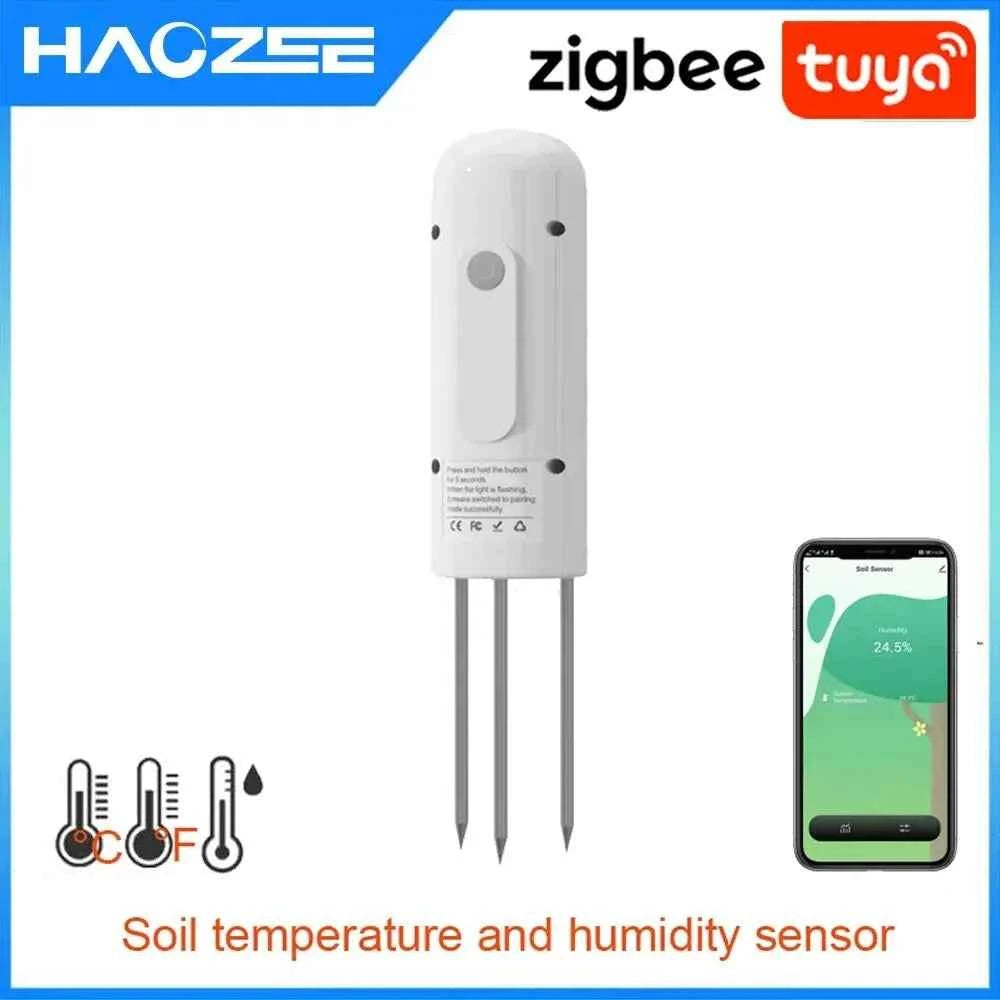 Tuya Smart Soil Tester - Waterproof Thermohygrometer for Garden Automation, Temperature and Humidity Meter, Irrigation Detector