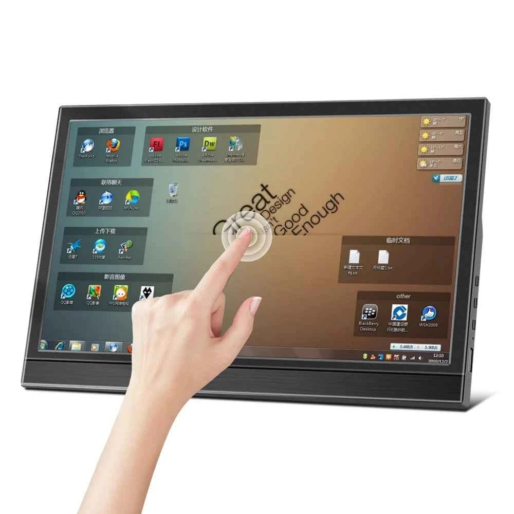 11.6" Portable Touch Monitor - 1366x768 LCD Display for Gaming, Laptop Second Screen, Compatible with Switch, PS4, Xbox, Raspberry Pi