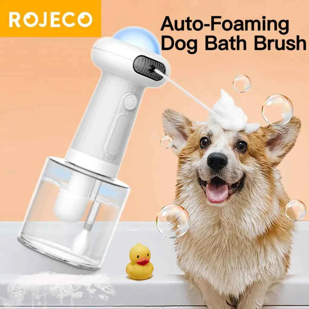 ROJECO Automatic Pet Soap Dispenser - USB Charging Cat and Dog Foam Making Machine, Rechargeable Shower Accessories