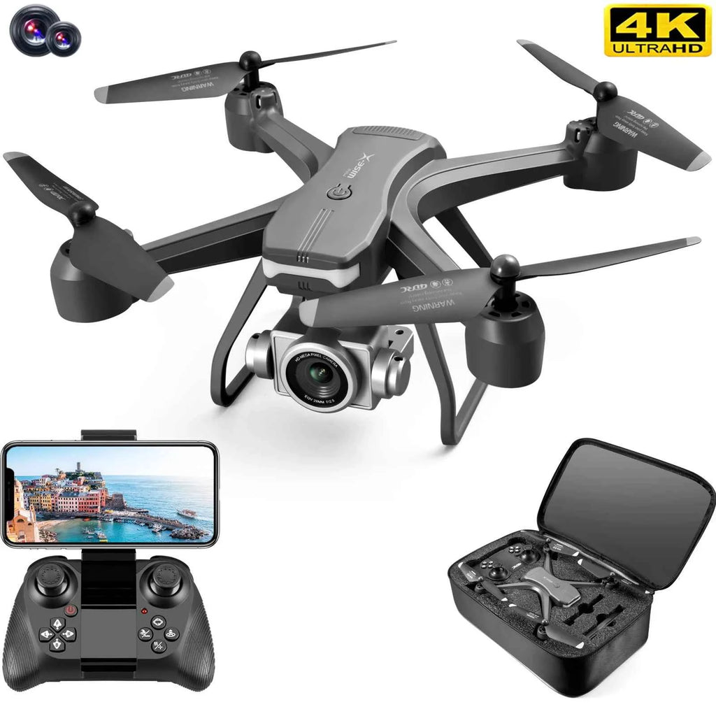 V14 Drone 4K Camera with HD Wide Angle, 1080P WiFi FPV Dual Cameras, Height Keep Feature, Helicopter Toy