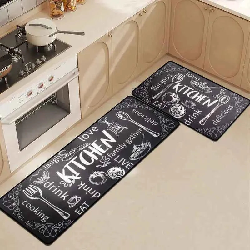 Modern Kitchen Mats Set – 2pcs/set Dirt Resistant Entrance Carpet for Family Living Room Bedroom