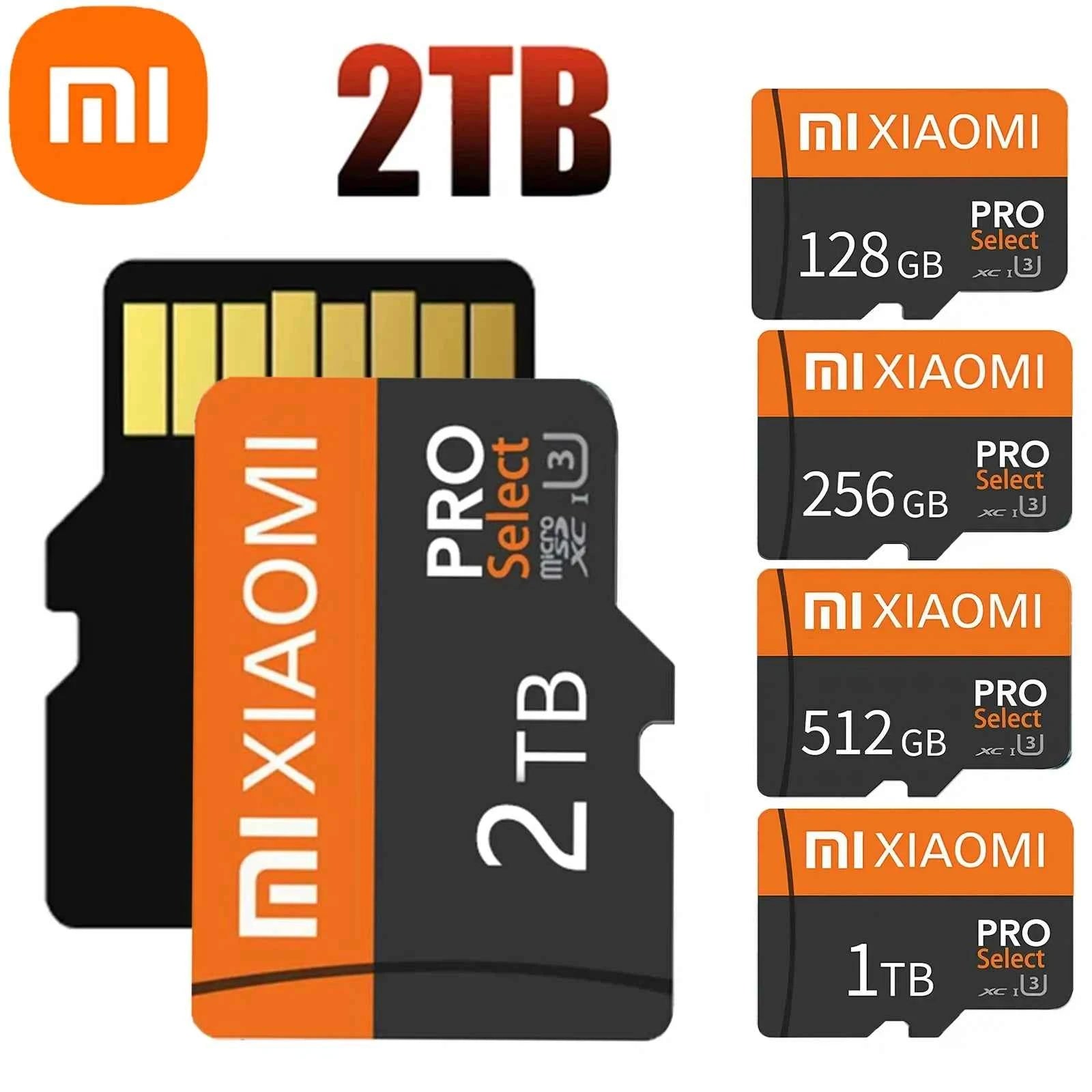 Xiaomi Micro SD Card High Speed SD Memory Card 2TB 1TB 512GB 256GB MicroSD U3 A2 TF Flash Cards for Xiaomi Phone Camera table PC